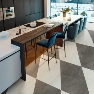 Cumbrian Stone Checkered Kitchen Floor