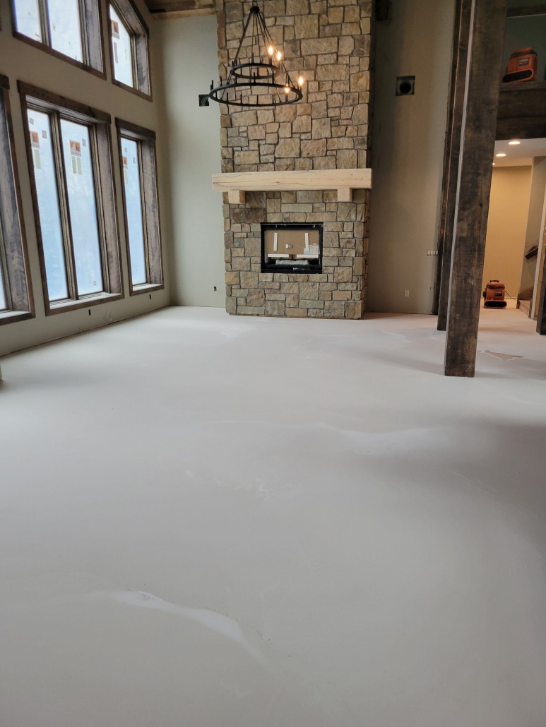 Cabin Flooring Before New LVP