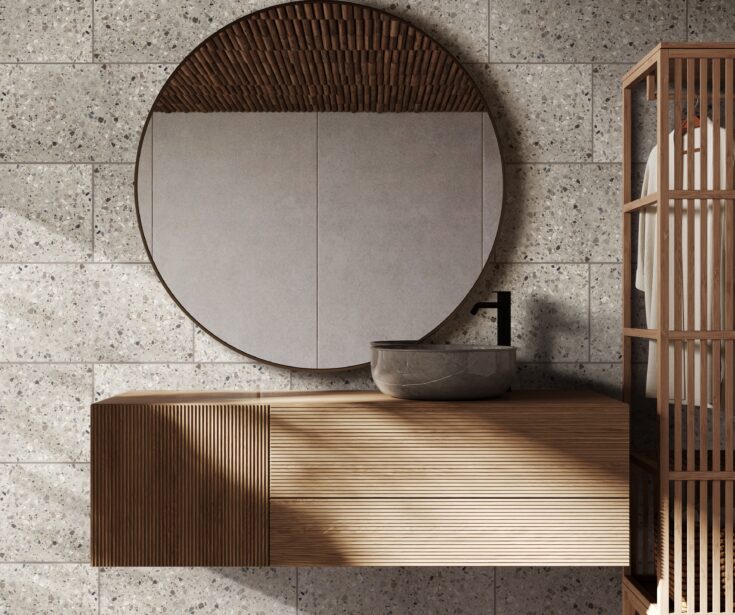 Contemporary Bathroom Grout Color